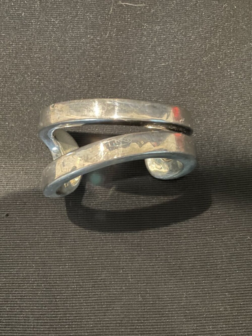 Simon Sebbag Sterling Silver Open Cuff Double Bracelet
